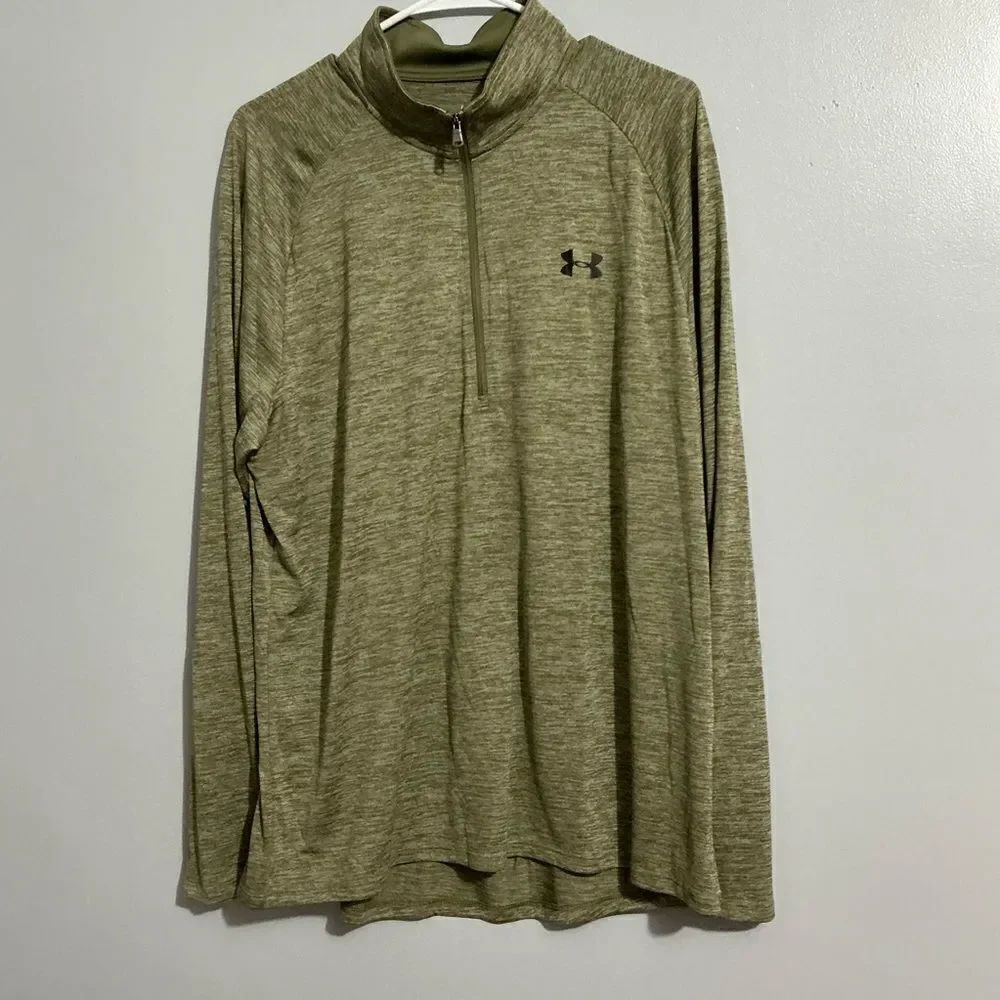 Under Armour Tech ½ Zip Long Sleeve green shirt size XL